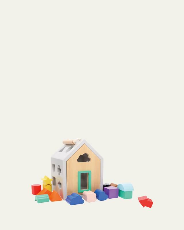 Hip Shape House Wood Sorting Game